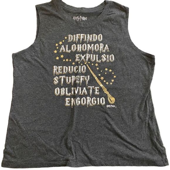 Harry Potter XXL gray sleevless tshirt tank top Women's - Picture 1 of 7